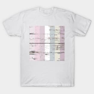 Preppy Spring colors lilac purple pink  pastel stripes T-Shirt